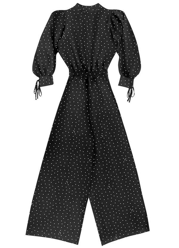 Angel - Macacão Viscose Estampada Preto 3