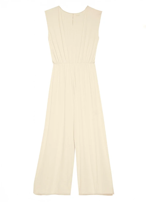 Enfim - Macacão Wide Leg em Malha Off White 3