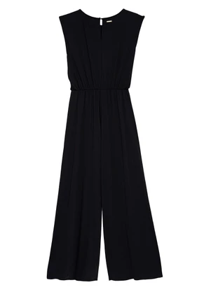 Enfim - Macacão Wide Leg em Malha Preto - ENFIM