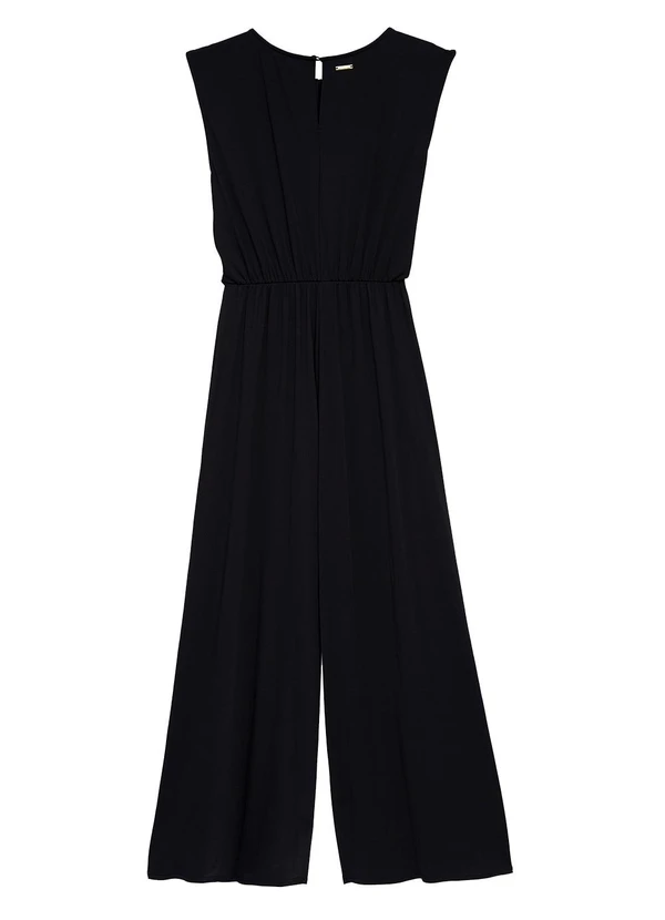 Enfim - Macacão Wide Leg em Malha Preto 2