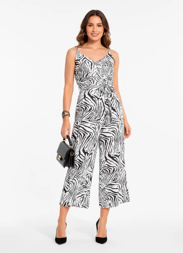 Quintess - Macacão Zebra em Alfaiataria Sarjada 5