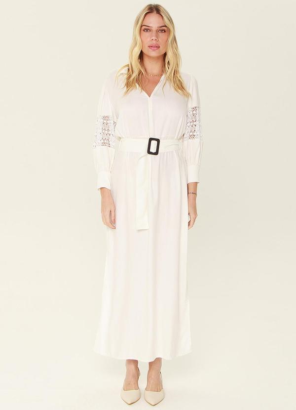 Gatabakana - Vestido Solto Soft Renda Branco