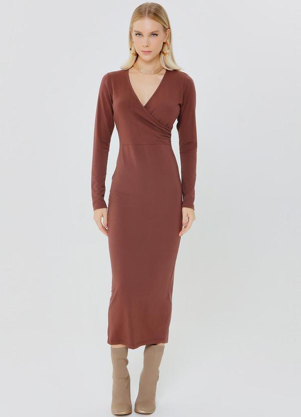 Gatabakana - Vestido Solto Winter Mais Gata Marrom