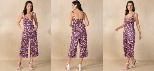 Macaco Abstrato Roxo Alas Largas