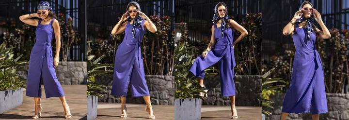 Macaco Azul em Crepe Plano