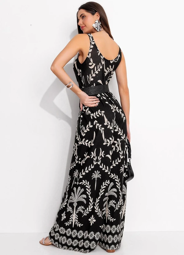 Quintess - Macacão Barrado Coqueiros em Malha de Viscose 2