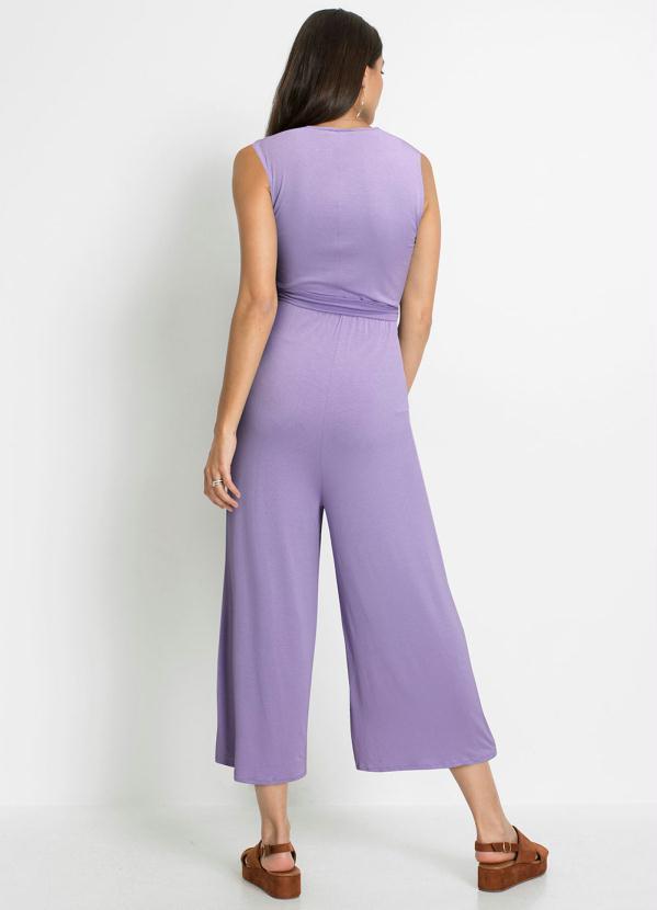 Outlet - Macacão com Bolsos e Amarração Lilás 2