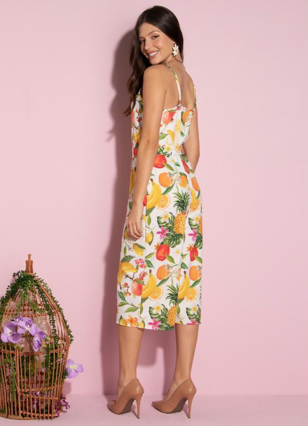 Quintess - Macacão Floral Frutado com Alças e Regulador 2