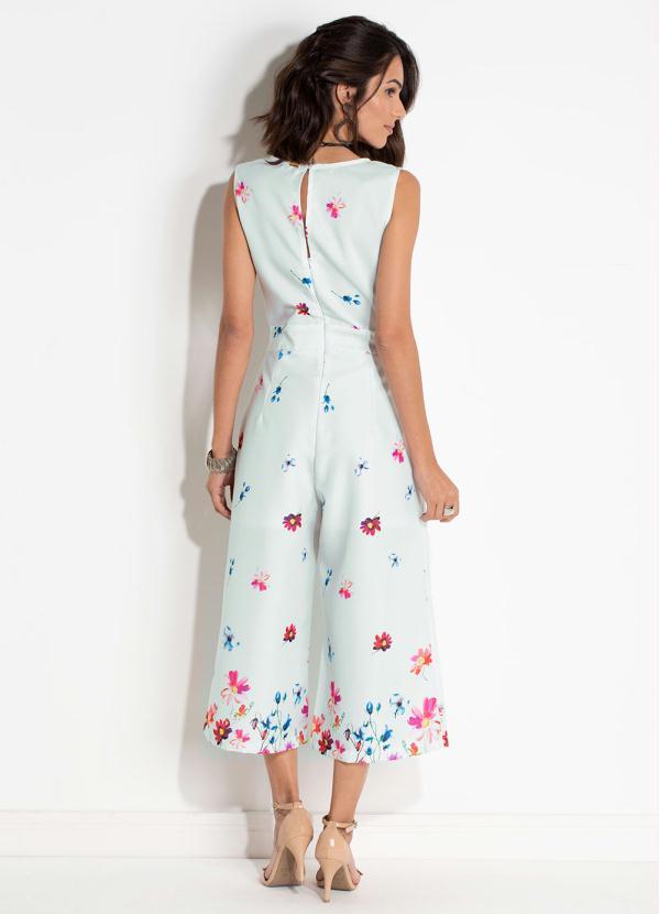 Quintess - Macacão Floral Pantacourt com Bolsos 2