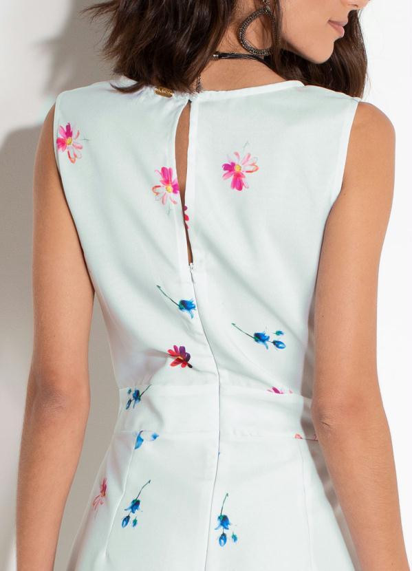 Quintess - Macacão Floral Pantacourt com Bolsos 4