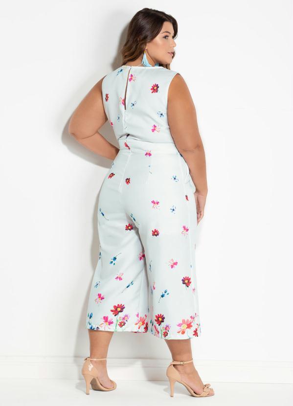 Quintess - Macacão Floral Pantacourt com Bolsos 6