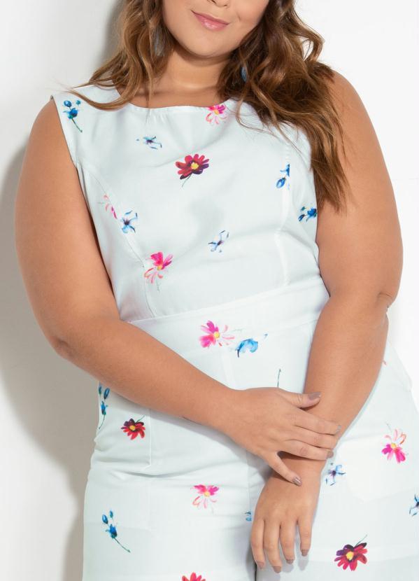 Quintess - Macacão Floral Pantacourt com Bolsos 7