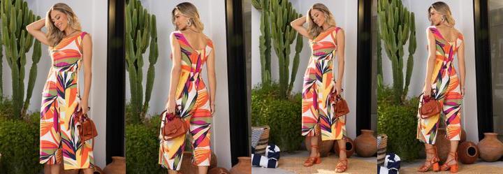 Macaco Folhagem Color em Malha de Viscose