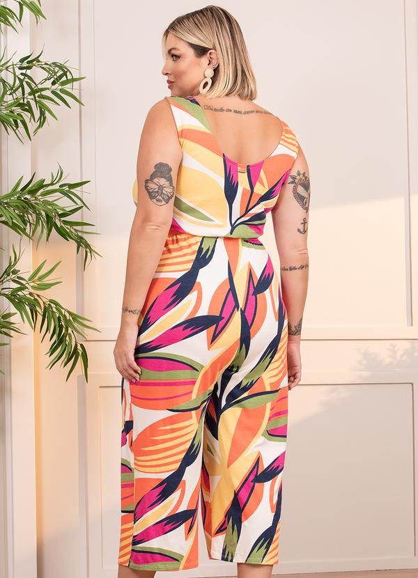 Quintess - Macacão Folhagem Color em Malha de Viscose 9