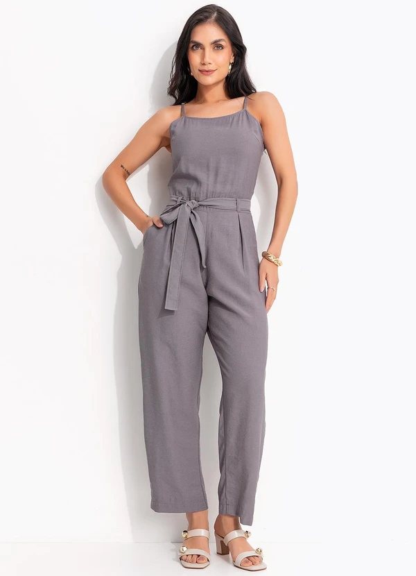 Quintess - Macacão Grafite em Alfaiataria 10