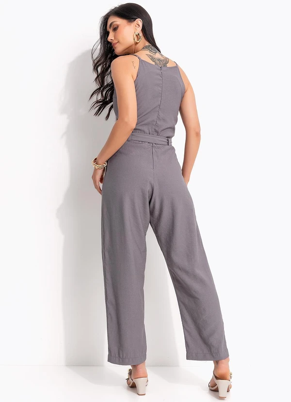 Quintess - Macacão Grafite em Alfaiataria 9