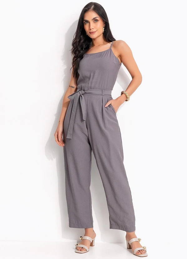 Quintess - Macacão Grafite em Alfaiataria 8