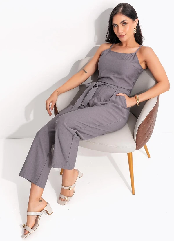 Quintess - Macacão Grafite em Alfaiataria 7