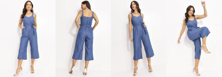 Macaco Jeans Mdio em Jeans