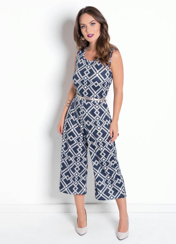 Moda Pop - Macacão Pantacourt Geométrico 3