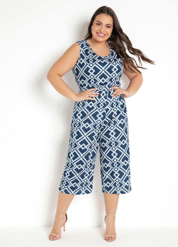 Moda Pop - Macacão Pantacourt Geométrico 4