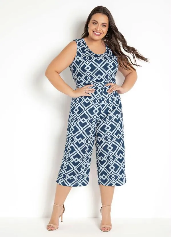 Moda Pop - Macacão Pantacourt Geométrico 4