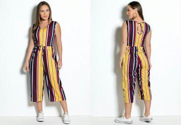 Macaco Pantacourt Listrado Azul