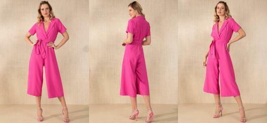 Macaco Pink Decote Transpassado