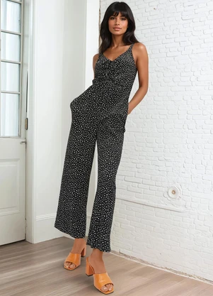 bonprix - Macacão Poá Desconstruído em Malha de Viscose - BONPRIX