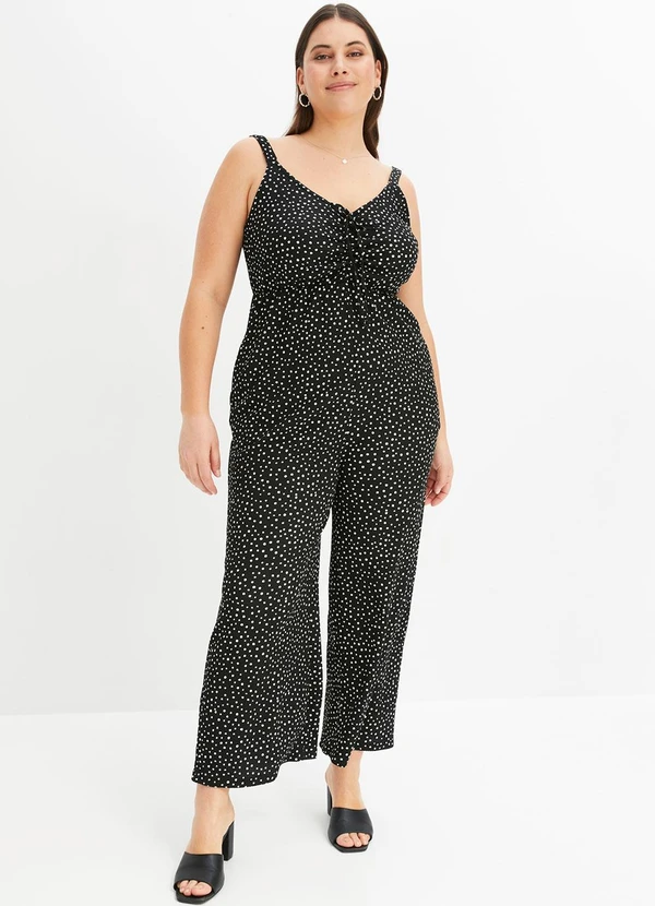 bonprix - Macacão Poá Desconstruído em Malha de Viscose 3