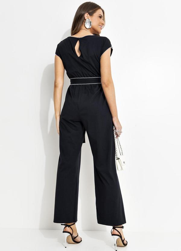 Quintess - Macacão Preto em Malha de Algodão 2