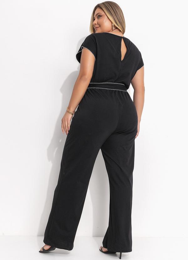 Quintess - Macacão Preto em Malha de Algodão 8