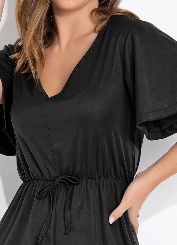 Moda Pop - Macacão Preto em Malha 5