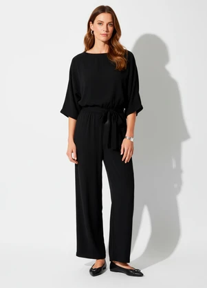 Quintess - Macacão Preto Malha - QUINTESS