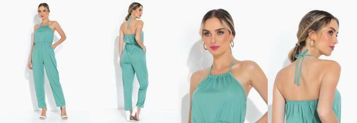 Macaco Verde com Bolsos e Frente nica