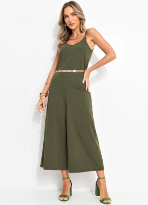 Bimini - Macacão Verde em Malha de Algodão - BIMINI