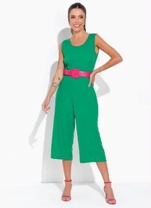 Moda Pop - Macacão Verde Pantacourt - MODA POP