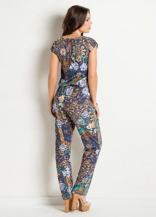 Moda Pop - Macacão com Gota nas Costas Mix Arabesco 2