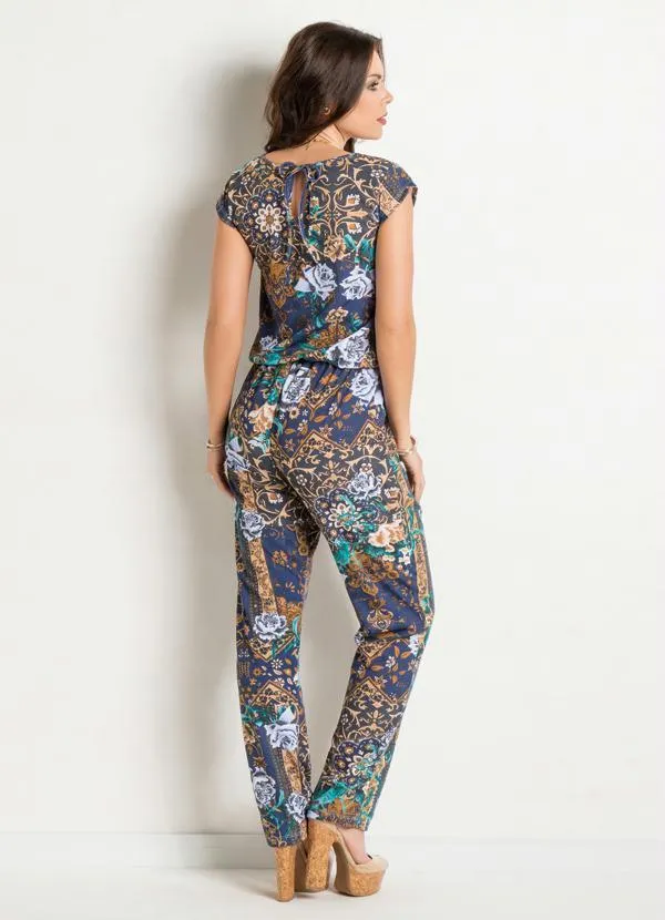 Moda Pop - Macacão com Gota nas Costas Mix Arabesco 2