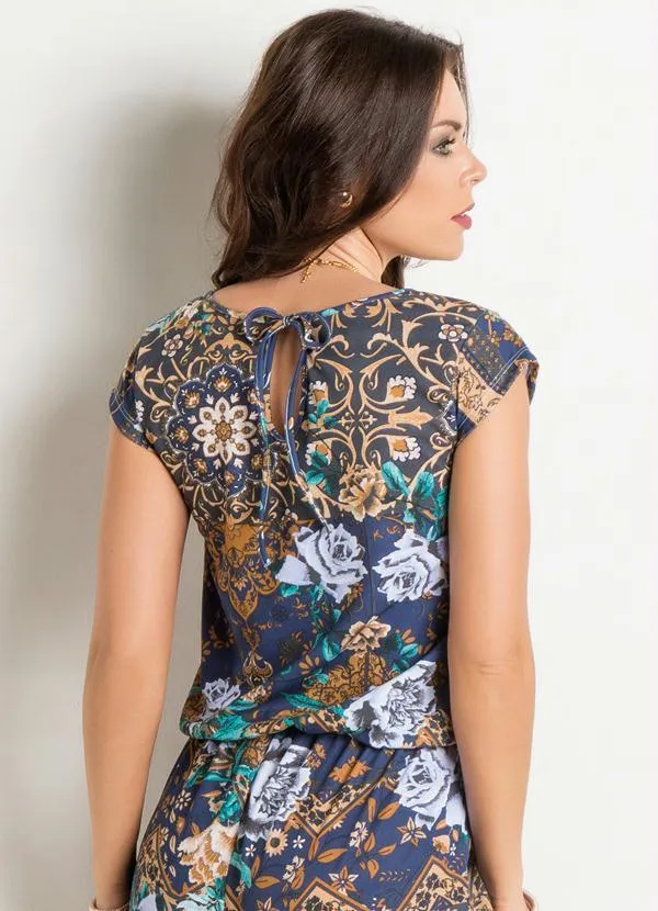 Moda Pop - Macacão com Gota nas Costas Mix Arabesco 3