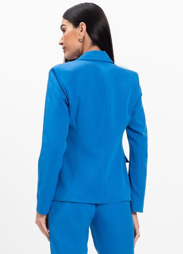 Rovitex - Blazer em Alfaiataria Forrado Aishty Azul 2