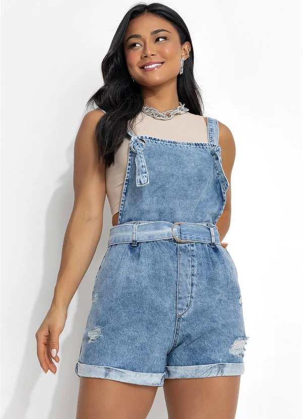 Sawary Jeans - Jardineira com Amarração Jeans Clara Sawary 6