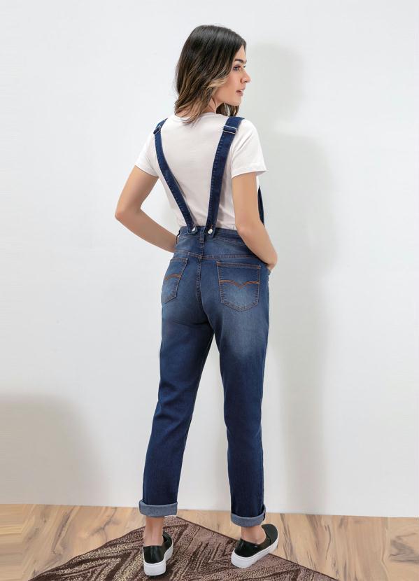 Queima Estoque - Jardineira Jeans Azul 7