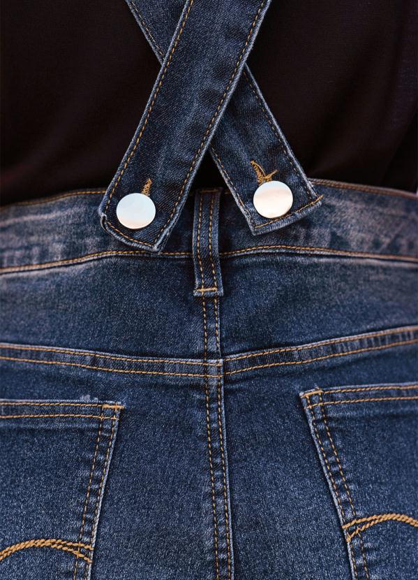 Queima Estoque - Jardineira Jeans Azul 4