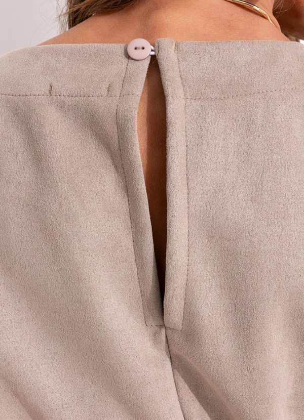 Quintess - Macacão Cinza em Malha Suede 7