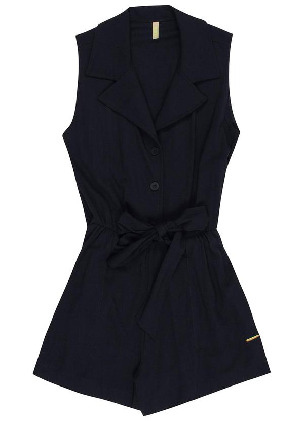 Cativa - Macacão Curto em Tecido Preto 1