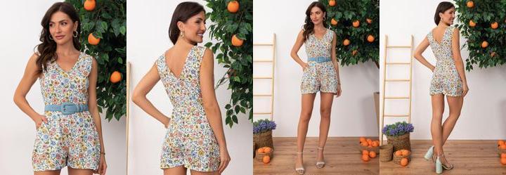 Macaco Floral Botnico Mini em Malha