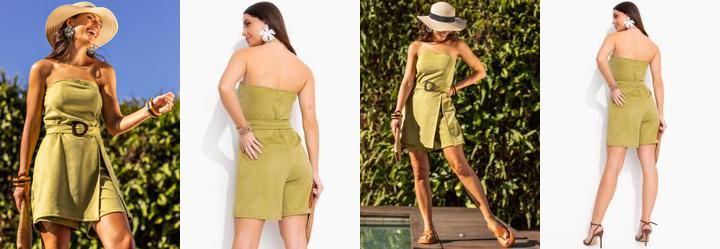 Macaco Verde em Malha Suede