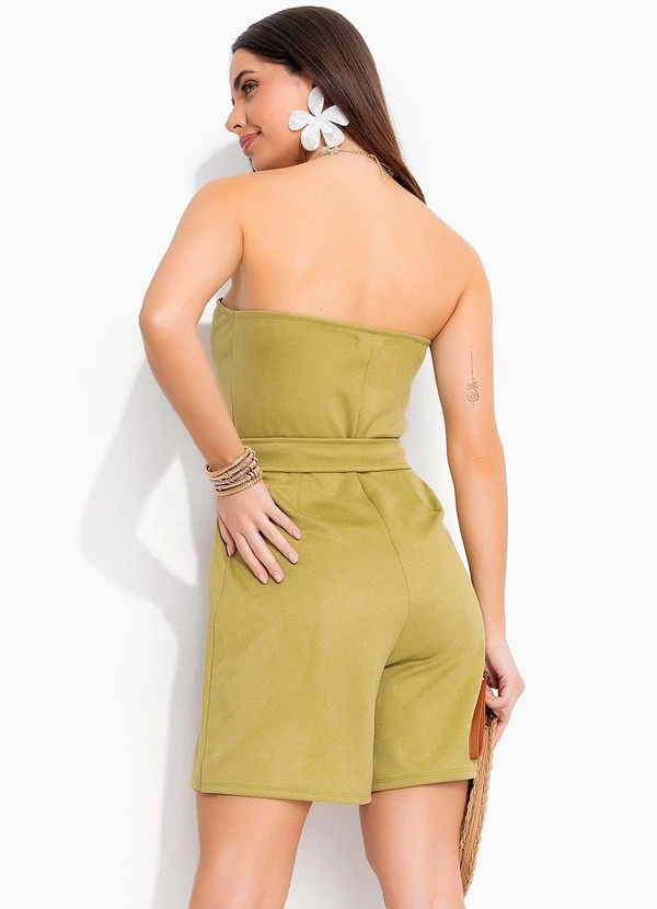 Quintess - Macacão Verde em Malha Suede 2