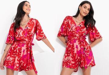 Macaquinho Arara Color em Malha Fria